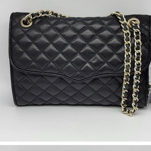 Rebecca Minkoff Quilted Affair Black Leather Shoulder Bag